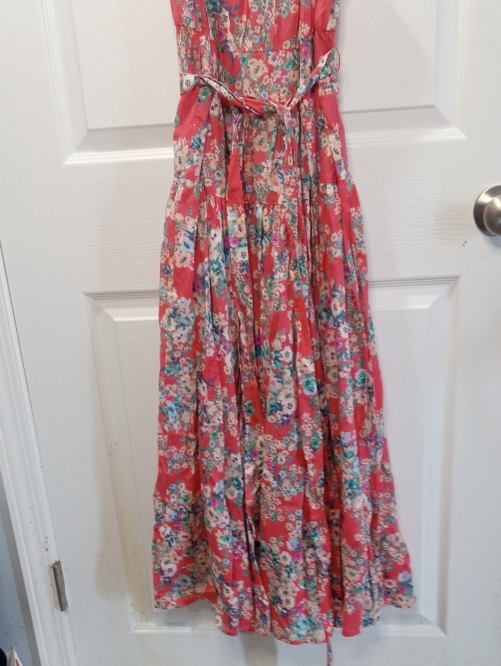 LAUREN CONRAD RED/PINK RUFFLE DRESS - Picture 7 of 8